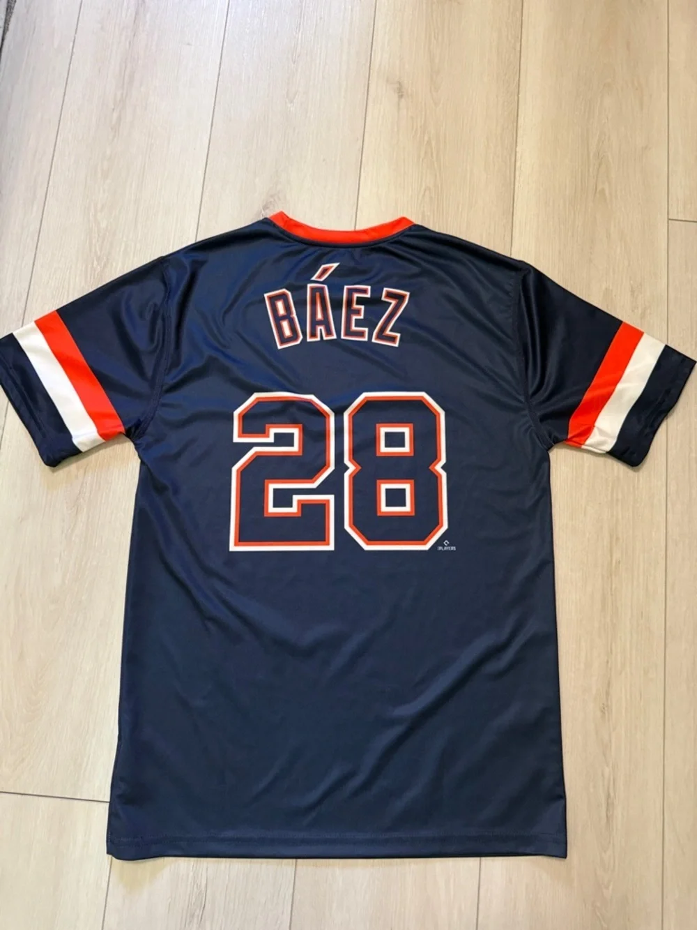 MLB Kids Navy Detroit Tigers Jersey #28 Javier Baez Size L 14/16 - Picture 4 of 7